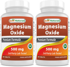 Best Naturals Magnesium Oxide bottle front for convenient daily supplementation