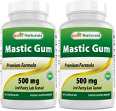 Best Naturals Mastic Gum bottle front indicating a GI and oral health support option