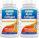 Best Naturals Multi Collagen pills bottle front view for daily hair, skin, and nails support.