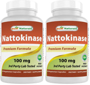 Best Naturals nattokinase 2000 FU bottle showcasing high-potency capsules for daily use