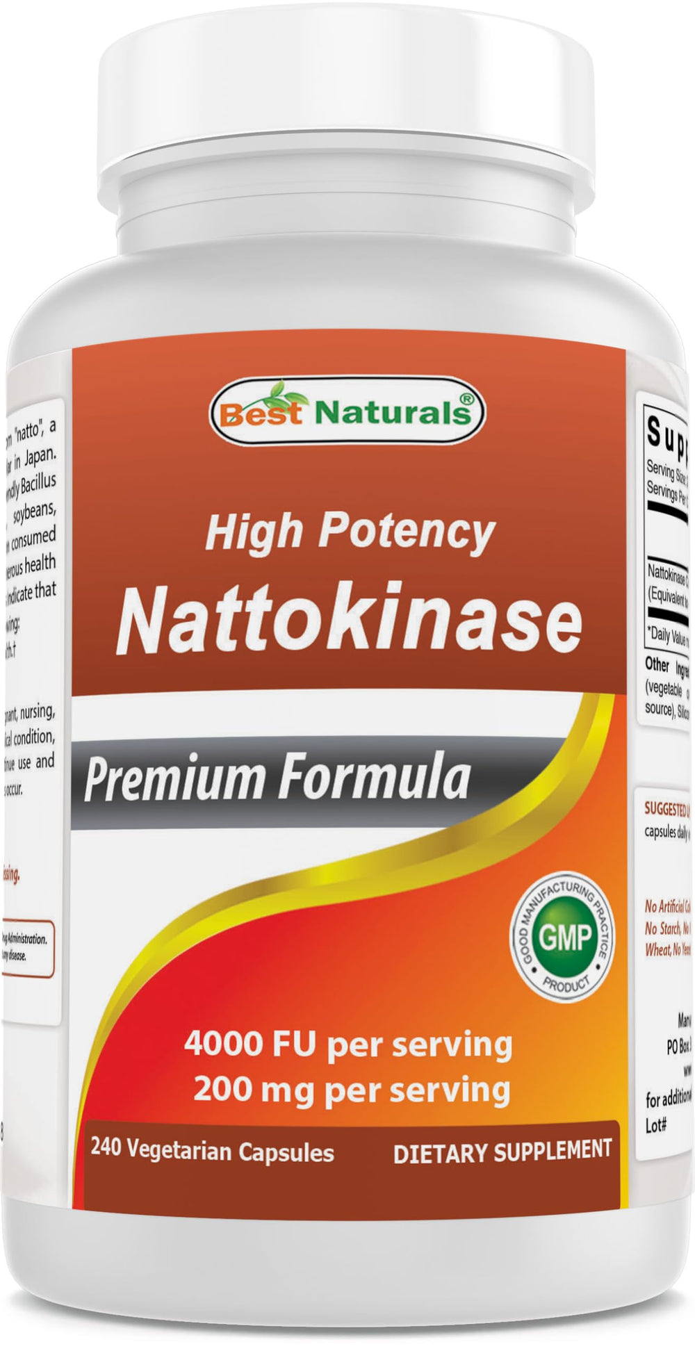 Best Naturals nattokinase bottle with 4000 FU per serving supports daily wellness routine.