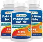 Best Naturals Potassium Iodide 65 mg bottle front for quick product recognition