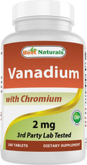 Best Naturals Vanadium 2mg bottle for daily wellness support.