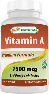 Best Naturals Vitamin A softgel bottle for daily nutrition and routine use
