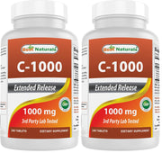 Best Naturals vitamin c 1000mg bottle with rose hips berry label for daily wellness.