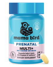 Best Nest Wellness Mama Bird prenatal caplets on bottle cap for easy digestion