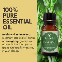 Best of Nature rosemary essential oil topically used when diluted supports gentle skin and massage routines.