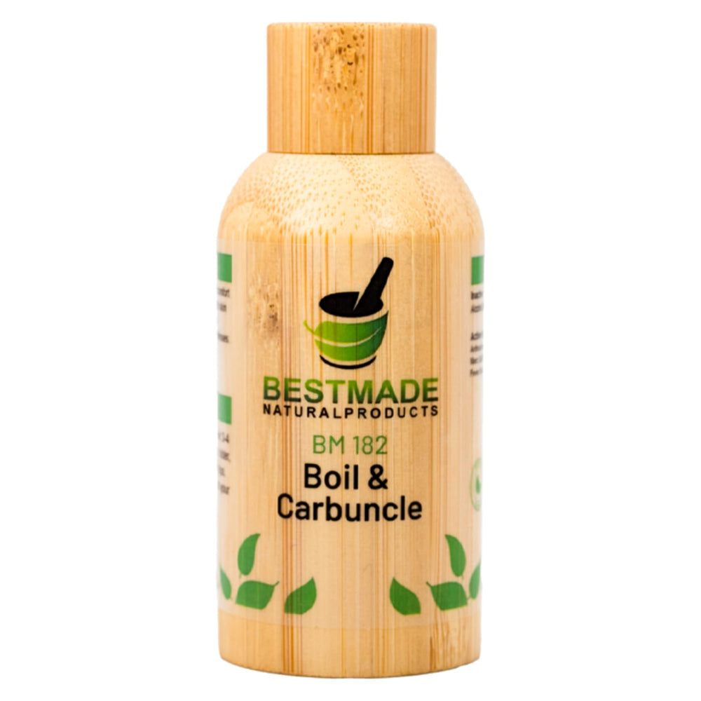 Bestmade BM182 bottle shows the natural remedy for skin comfort.