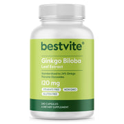 Bestvite Ginkgo Biloba bottle with capsules for cognitive support.
