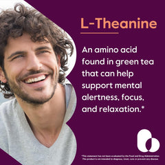 Bestvite L-Theanine capsules close-up highlighting smooth, even dosage.