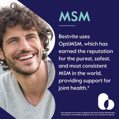 Bestvite MSM 1000mg capsules close-up for daily use