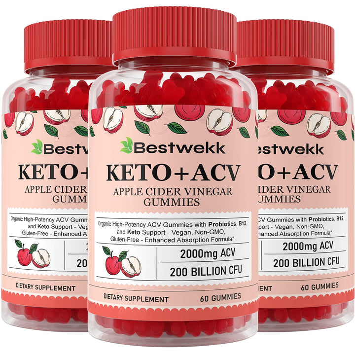 Bestwekk ACV Gummies empaque con frasco y etiqueta clara para compra fácil.