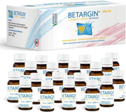 Betargin liquid bottle closeup showing clean label and amino acid blend for liver support.