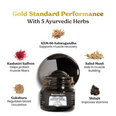 Better Alt Ashwagandha root illustrating adaptogenic support for workouts.