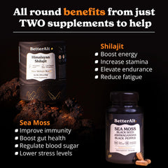 Better Alt Sea Moss capsules Irish sea moss detail minerals for immune support and hydration.