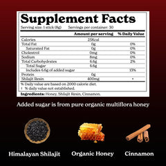 Better Alt Shilajit Cinnamon Honey Stick closeup showing rich honey and resinous shilajit