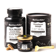 Better Alt Shilajit resin bottle with rich minerals for sustained daily energy and focus.