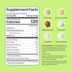 Better Blends gluten-free dairy-free packaging signals allergen-friendly protein.