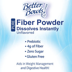 Better Bowls Fiber Powder folded into baked goods to boost fiber content.