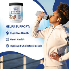 Better Bowls Fiber Powder added to a fruit shake for a fiber-rich smoothie.