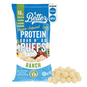 Better Than Good Keto Ranch puffs in resealable bag for on-the-go snacking