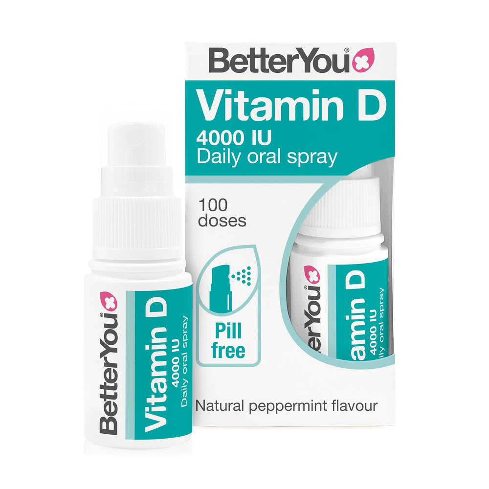 BetterYou Atrilly DLux4000 oral spray bottle for daily vitamin D support