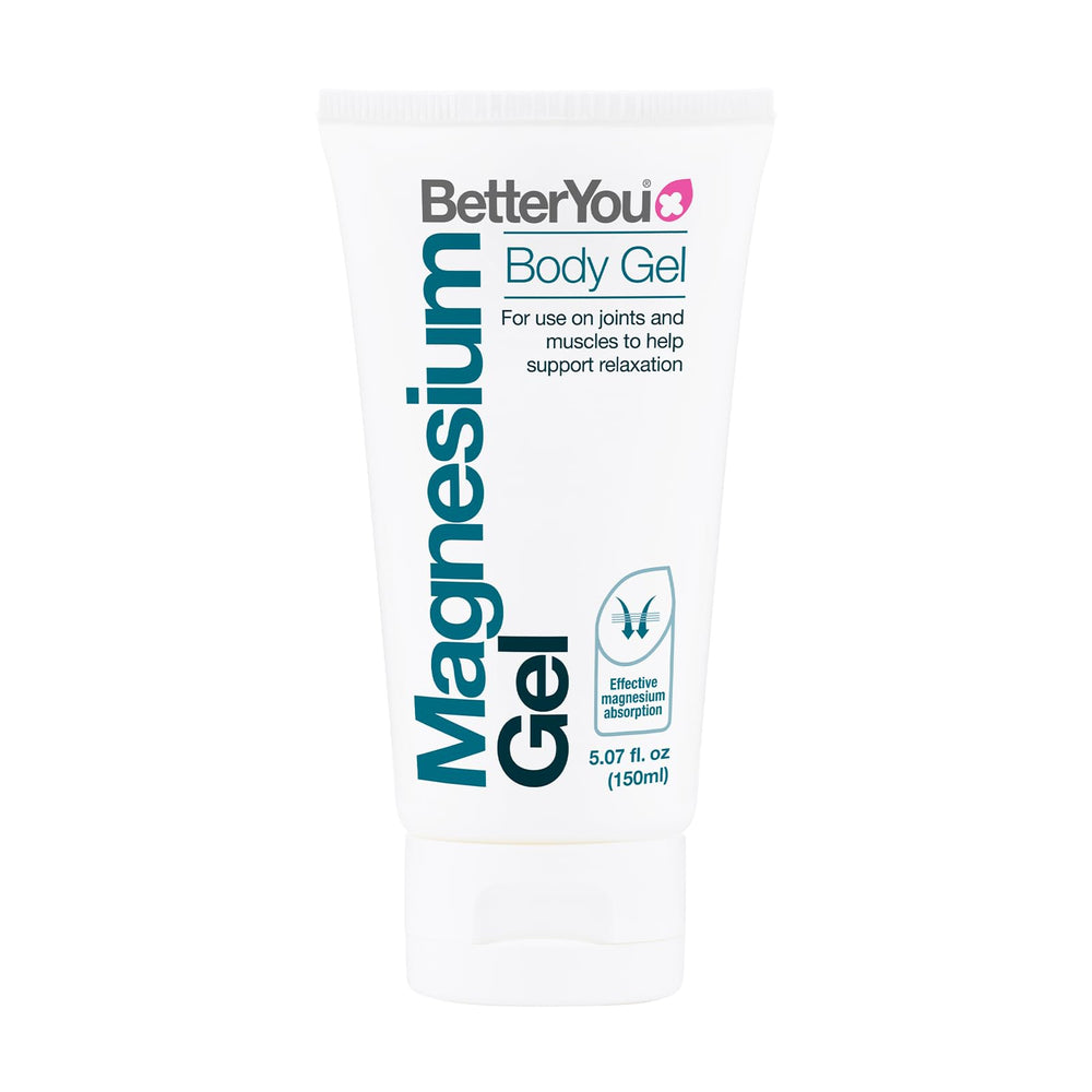 BetterYou Magnesium Gel tube close-up for targeted muscle support.