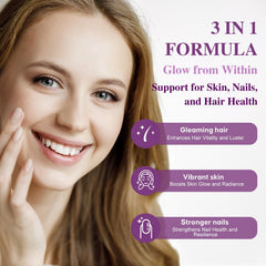 Bevalence multivitamin lineup indicating comprehensive nutrients for hair and skin