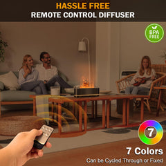Beyn diffuser with 7-color LEDs enhances mood lighting at home