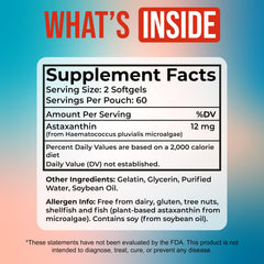 Closeup of BEYOND LONGEVITY Astaxanthin softgels highlighting oil-based absorption benefits