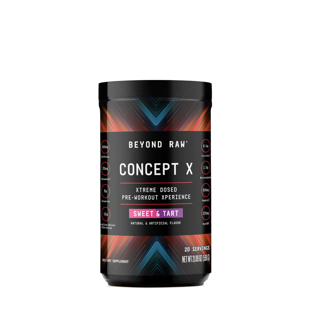 Beyond Raw Concept X tub front, ready for high-energy workouts and prep.