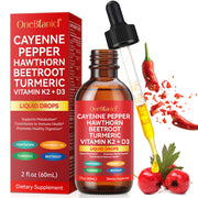 Beyxdu Cayenne Pepper Drops bottle on counter for daily wellness