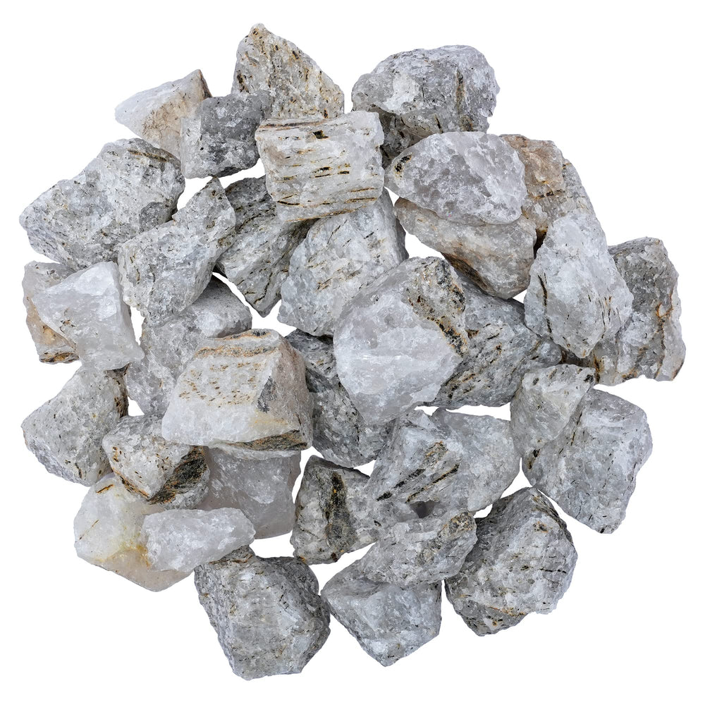 BEZAVO Black Rutile rough stones 1lb close-up showing natural clarity for crafting.