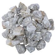 BEZAVO Black Rutile rough stones 1lb close-up showing natural clarity for crafting.