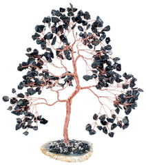 BEZAVO Black Tourmaline Tree of Life bonsai base for home display and positive energy