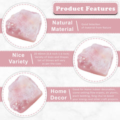 BEZAVO Rose Quartz rough stones used in jewelry making and wire wrapping