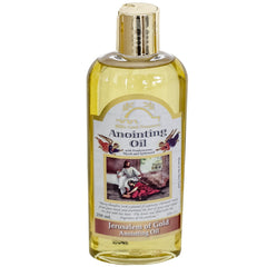 Bible Land Treasures Anointing Oil bottle, ideal for sacred moments during prayer.