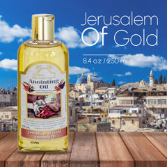 Bible Land Treasures Anointing Oil pour, ideal for consecrating spaces.