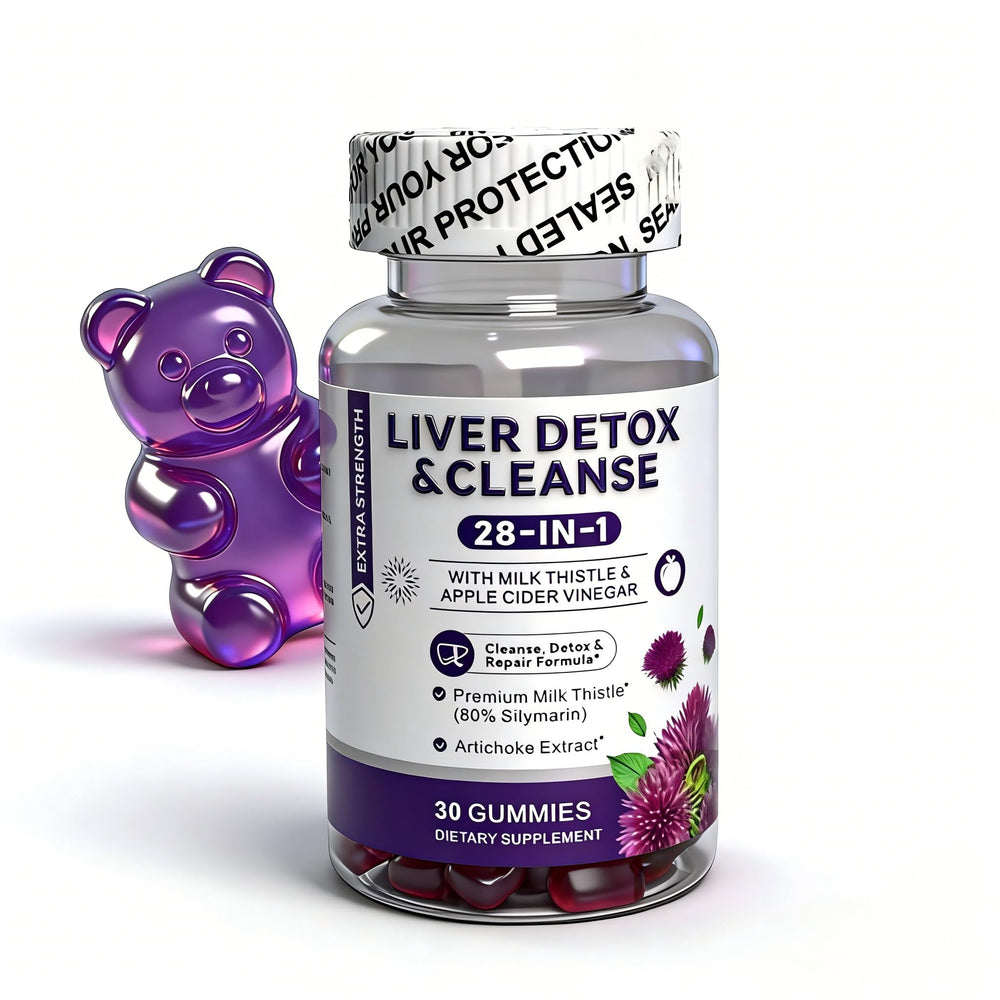 Biduka 28-in-1 Liver Cleanse bottle showing the natural ingredient blend for daily wellness