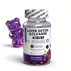 Biduka 28-in-1 Liver Cleanse bottle showing the natural ingredient blend for daily wellness