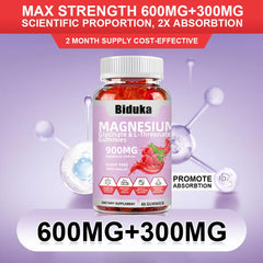 Biduka gummies with sugar-free and gluten-free labeling for dietary needs.