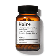 BigVITA hair growth supplement bottle promotes daily nourishment for healthier hair
