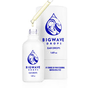 BigWave Drops bottle showing fast-action formula for ear comfort after swimming