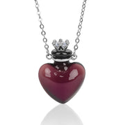Biiange purple bottle necklace heart pendant for stylish personal fragrance