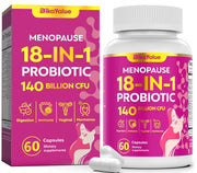 BIKAYALUE menopause bottle with probiotic formula supporting gut health and balance.