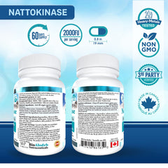 Bio Absorb Nattokinase capsules close-up highlighting vegetarian capsules
