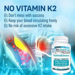Bio Absorb Nattokinase non-GMO label on bottle