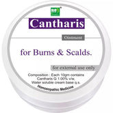 Bio India Cantharis Ointment 30g packaging; convenient for soothing minor skin irritation and redness.