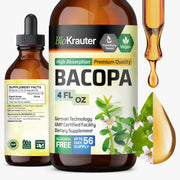 BIO KRAUTER Bacopa liquid drops bottle for easy daily dosing to support focus.