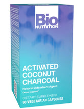 Bio Nutrition Activated Coconut Charcoal bottle with capsules for digestive support